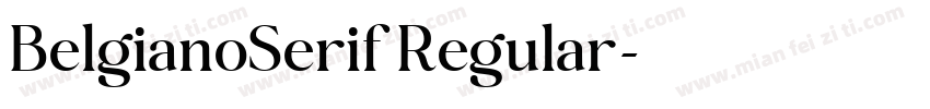 BelgianoSerif Regular字体转换